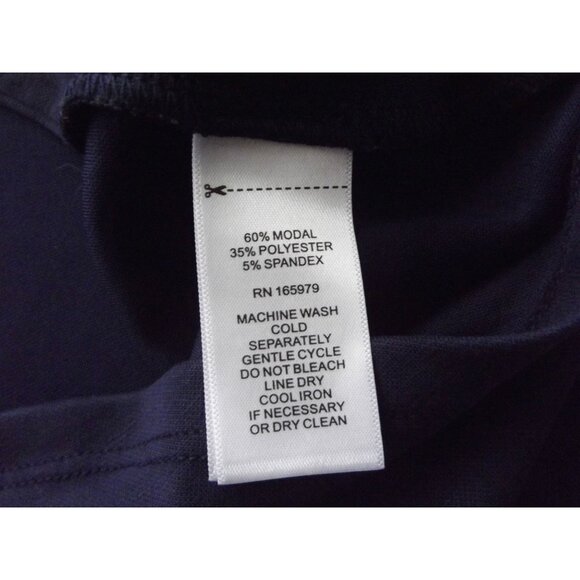 Cable & Gauge Shirt Womens Large navy blue button up flap pockets top blouse - Picture 9 of 9